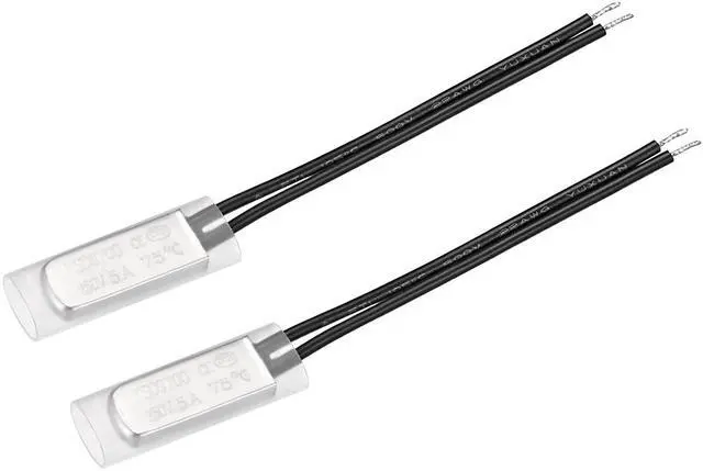 Main image of KSD9700 Thermostat, 75 Normally Close Temperature Switch Thermal Switch, N.C 5A Metal Bimetal Temperature Controller 2pcs