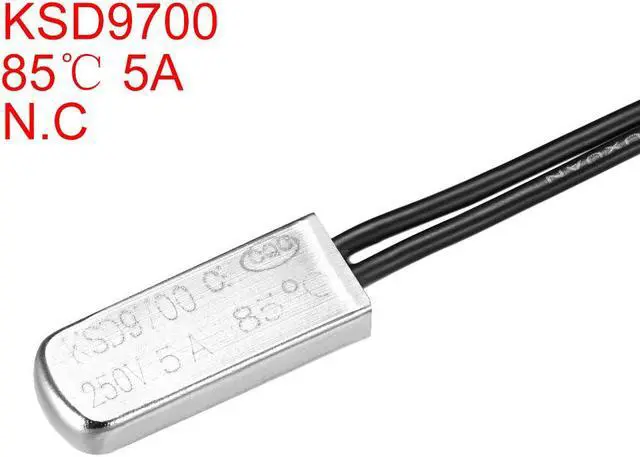 Alt view image 2 of 3 - KSD9700 Thermostat, 85 Normally Close Temperature Switch Thermal Switch, N.C 5A Metal Bimetal Temperature Controller 2pcs