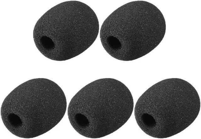 Main image of 5PCS Foam Mic Cover Microphone Windscreen Shield Protection Black 41mm Length for Headset