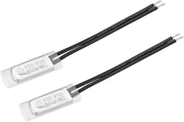 Main image of KSD9700 Thermostat, 145 Normally Close Temperature Switch Thermal Switch, N.C 5A Metal Bimetal Temperature Controller 2pcs