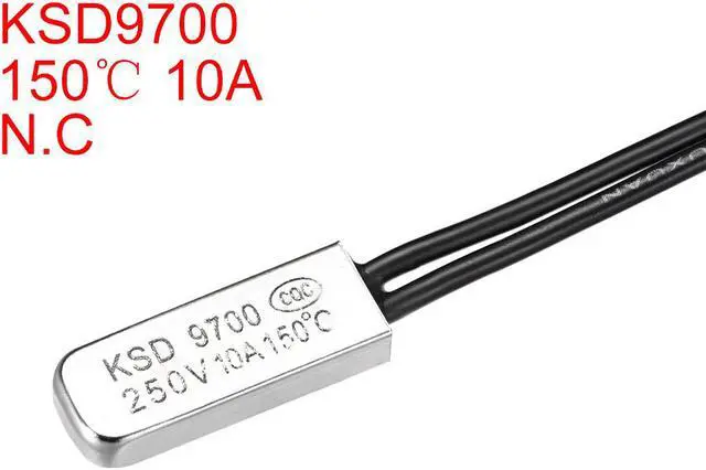 Alt view image 2 of 3 - KSD9700 Thermostat, 150 Normally Close Temperature Switch Thermal Switch, N.C 10A Metal Bimetal Temperature Controller 2pcs