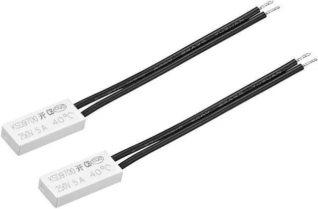 Main image of KSD9700 Thermostat, 40 Normally Open Temperature Switch, N.O 5A Thermal Switch Bimetal Temperature Controller 2pcs
