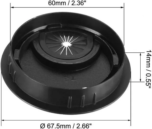 Alt view image 2 of 4 - Cable Hole Cover, 2-3/8" Zinc Alloy Desk Grommet for Wire Organizer, 4 Pcs (Black)