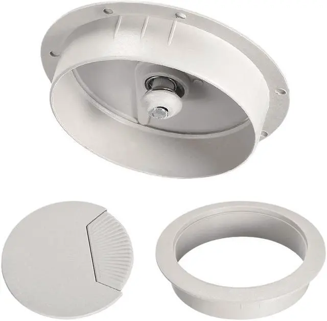 Alt view image 4 of 5 - Cable Hole Cover, 2-3/8" Plastic Desk Grommet for Wire Organizer, 5 Pcs (Gray)