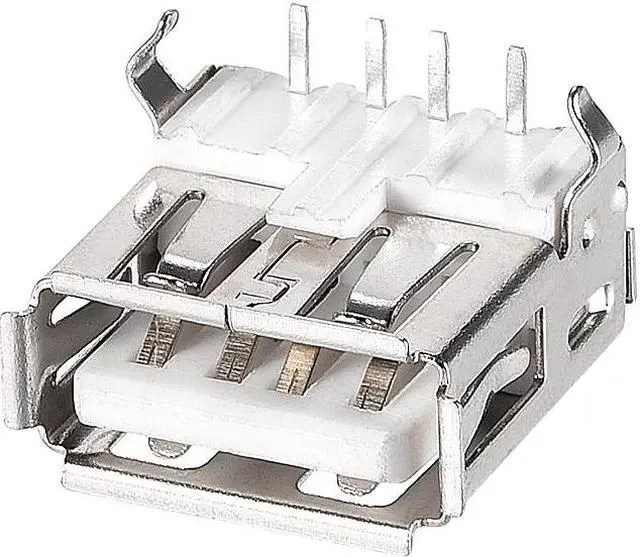Alt view image 3 of 3 - 20PCS USB 2.0 Type A Female Socket Connector Port, 4-Pin DIP 90 Degree Right Angle, Repair Replacement Adapter