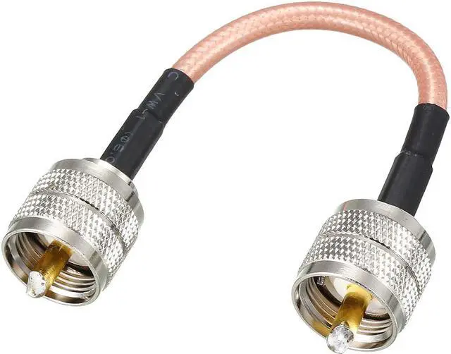 Main image of Low Loss RF Coaxial Cable Connection Coax Wire RG-142, PL-259 UHF Male to PL-259 UHF Male 10cm