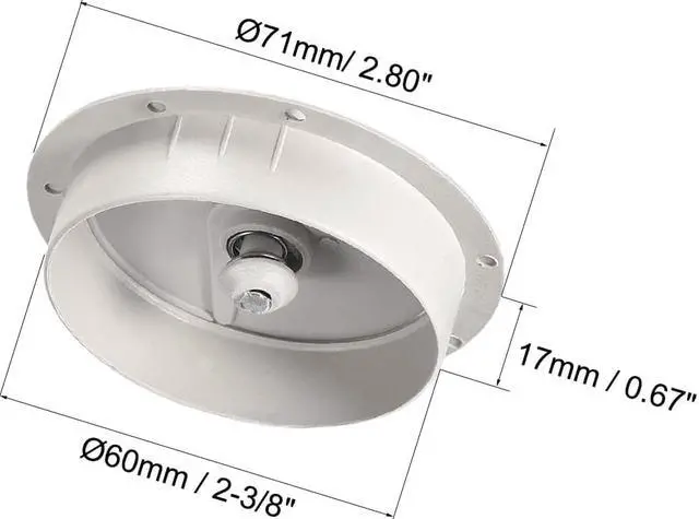 Alt view image 3 of 5 - Cable Hole Cover, 2-3/8" Plastic Desk Grommet for Wire Organizer, 5 Pcs (Gray)