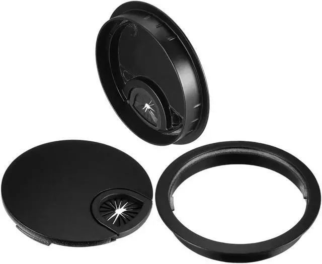 Alt view image 3 of 3 - Cable Hole Cover, 3-1/8" Zinc Alloy Desk Grommet for Wire Organizer (Black)