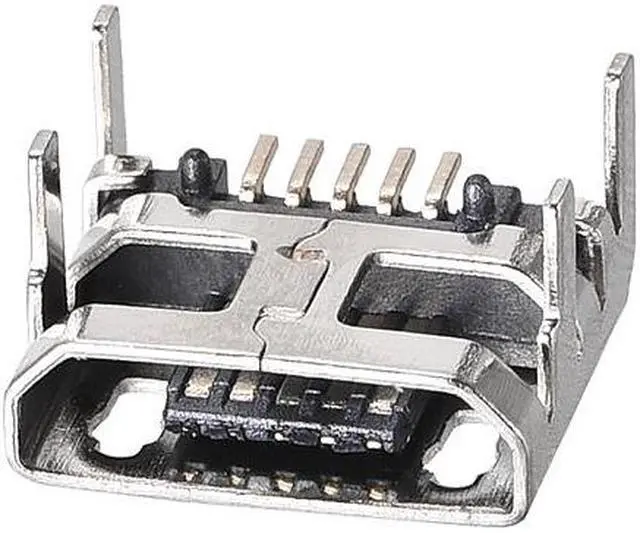 Alt view image 3 of 3 - 10PCS Micro USB Female Socket Connector Jack Port, 5-Pin DIP 180 Degree, Repair Replacement Adapter