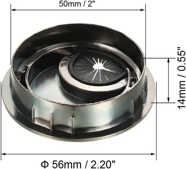 Alt view image 2 of 4 - Cable Hole Cover, 2" Zinc Alloy Desk Grommet for Wire Organizer, 4 Pcs (Red Bronze)
