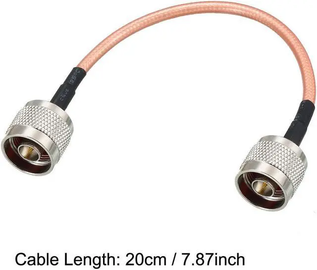 Alt view image 4 of 4 - Low Loss RF Coaxial Cable Connection Coax Wire RG-142 N Male to N Male 20cm