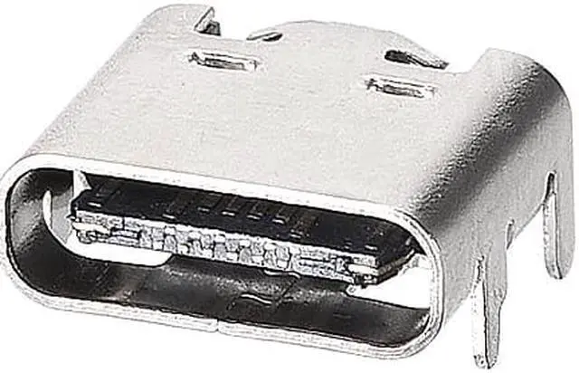 Alt view image 3 of 3 - 10PCS USB 3.1 Type C Female Socket Connector Jack Plug Port, 16-Pin DIP 180 Degree, Replacement Adapter