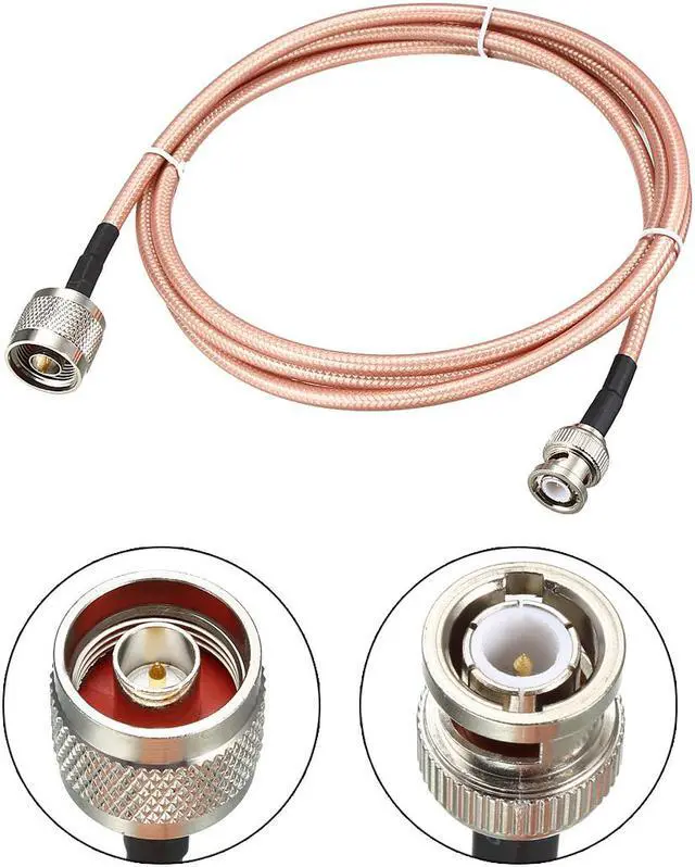Alt view image 2 of 4 - Low Loss RF Coaxial Cable Connection Coax Wire RG-142 N Male to BNC Male 150cm