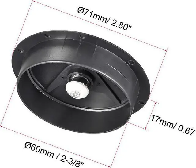 Alt view image 2 of 4 - Cable Hole Cover, 2-3/8" Plastic Desk Grommet for Wire Organizer, 5 Pcs (Black)