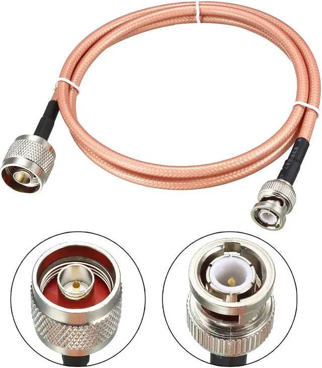 Alt view image 2 of 4 - Low Loss RF Coaxial Cable Connection Coax Wire RG-142 N Male to BNC Male 90cm