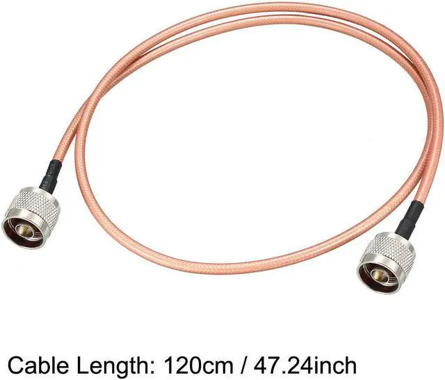 Alt view image 4 of 4 - Low Loss RF Coaxial Cable Connection Coax Wire RG-142 N Male to N Male 120cm