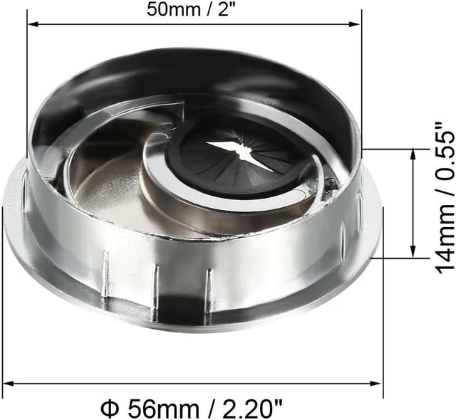 Alt view image 2 of 4 - Cable Hole Cover, 2" Zinc Alloy Desk Grommet for Wire Organizer, 4 Pcs (Bright Silver)