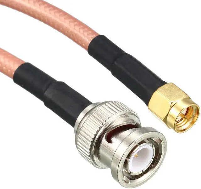 Alt view image 3 of 4 - Low Loss RF Coaxial Cable Connection Coax Wire RG-142 SMA Male to BNC Male 50cm