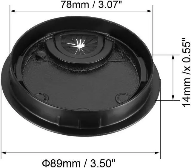 Alt view image 2 of 4 - Cable Hole Cover, 3-1/8" Zinc Alloy Desk Grommet for Wire Organizer, 2 Pcs (Black)