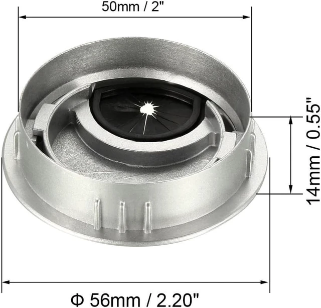 Alt view image 2 of 4 - Cable Hole Cover, 2" Zinc Alloy Desk Grommet for Wire Organizer, 2 Pcs (Silver Tone)