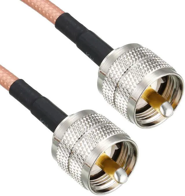 Alt view image 3 of 4 - Low Loss RF Coaxial Cable Connection Coax Wire RG-142, PL-259 UHF Male to PL-259 UHF Male 10cm