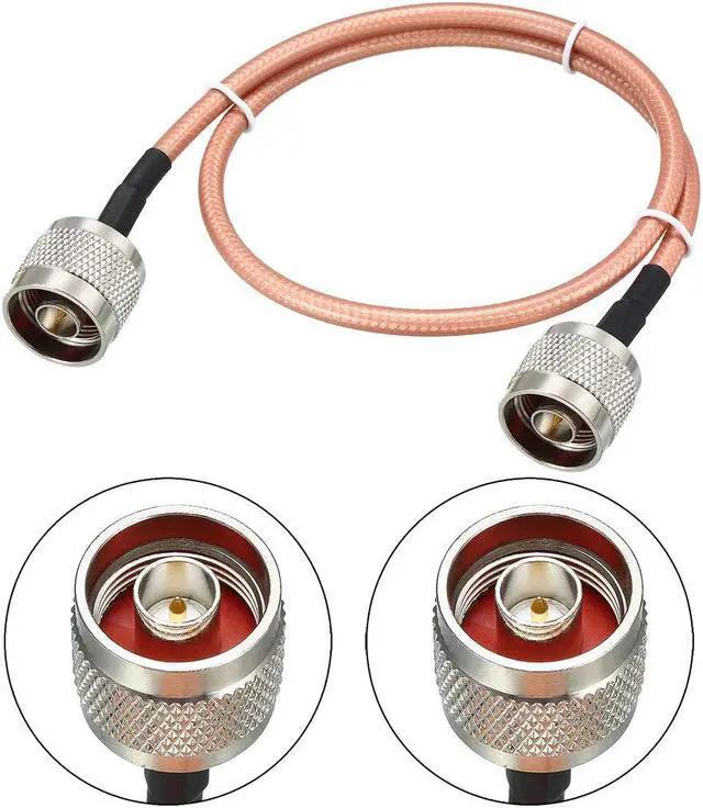 Alt view image 2 of 4 - Low Loss RF Coaxial Cable Connection Coax Wire RG-142 N Male to N Male 50cm