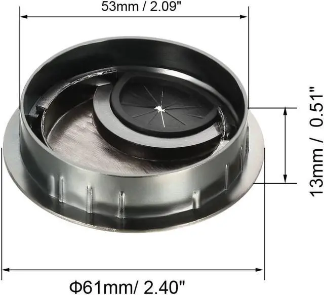 Alt view image 2 of 3 - Cable Hole Cover, 2-1/8" Zinc Alloy Desk Grommet for Wire Organizer (Bronze Tone)
