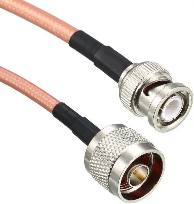Alt view image 3 of 4 - Low Loss RF Coaxial Cable Connection Coax Wire RG-142 N Male to BNC Male 90cm 2pcs