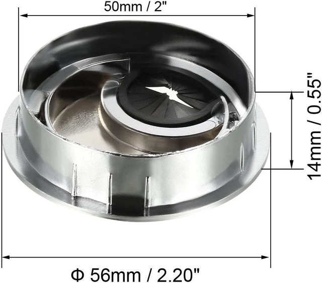 Alt view image 2 of 3 - Cable Hole Cover, 2" Zinc Alloy Desk Grommet for Wire Organizer (Bright Silver)
