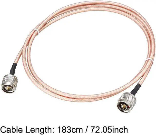 Alt view image 4 of 4 - Low Loss RF Coaxial Cable Connection Coax Wire RG-142 N Male to N Male 183cm