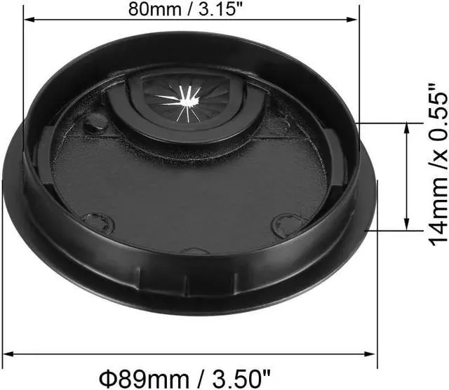 Alt view image 2 of 3 - Cable Hole Cover, 3-1/8" Zinc Alloy Desk Grommet for Wire Organizer (Black)