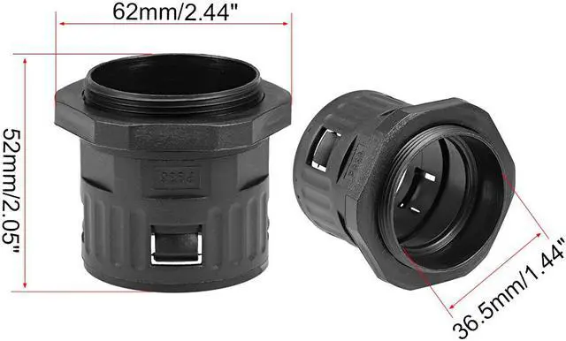 Alt view image 2 of 5 - Cable Gland Corrugated Tube Connector AD42.5 Pipe Joint Clamps PG36 Screw 5Pcs