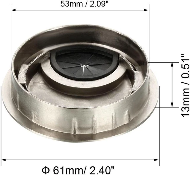 Alt view image 2 of 4 - Cable Hole Cover, 2-1/8" Zinc Alloy Desk Grommet for Wire Organizer, 2 Pcs (Wire Drawing, Silver)
