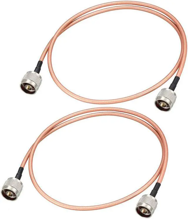 Main image of Low Loss RF Coaxial Cable Connection Coax Wire RG-142, N Male to N Male 90cm 2pcs