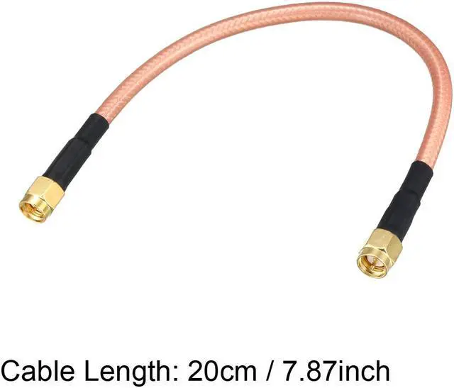 Alt view image 4 of 4 - Low Loss RF Coaxial Cable Connection Coax Wire RG-142 SMA Male to SMA Male 20cm