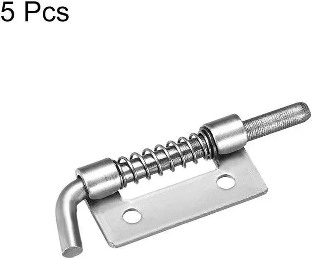 Alt view image 3 of 3 - Spring Latch, 2.2 Inch Right-handed Stainless Steel Barrel Bolt Lock for Cabinet Door, 5 Pcs