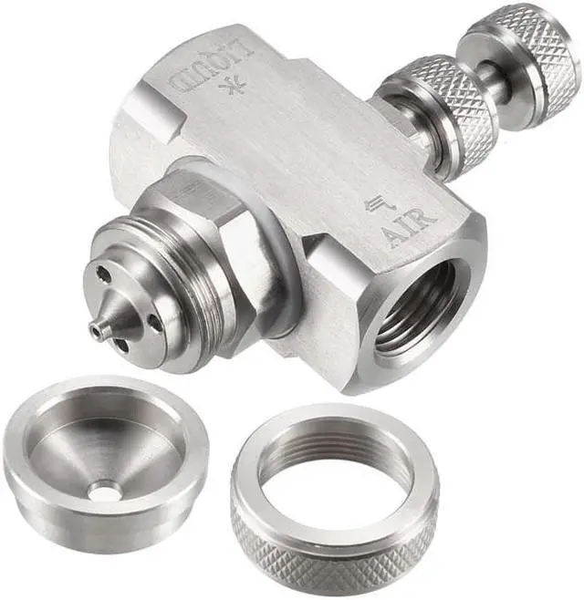 Alt view image 4 of 4 - Air Atomizing Nozzle, 1/4BSPT Misting Low Pressure Siphon Cone-Shape Spray Tip