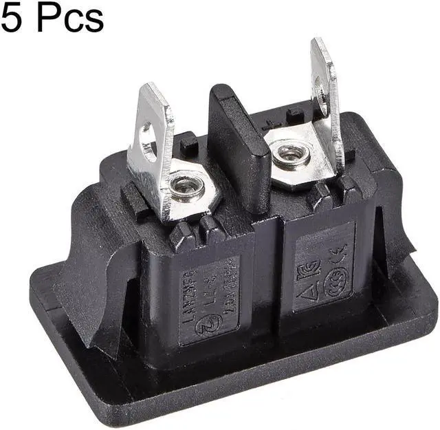 Alt view image 3 of 3 - C8 Panel Mount Plug Adapter 250V AC 2.5A 2 Pins IEC Inlet Module Plug Power Connector Socket Straight 5pcs