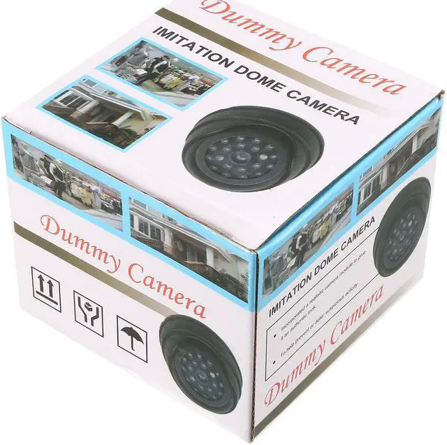 Alt view image 4 of 4 - Fake Security Camera Dummy Dome CCTV with Blinking Red LED Warning Light for Home Outdoor Indoor White 4pcs