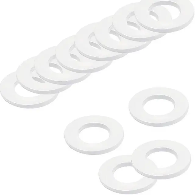 Main image of Insulating Washer, 100Pcs 3 x 7 x 1mm White Vulcanized Plastic Washer, Insulation Gasket for Motherboard