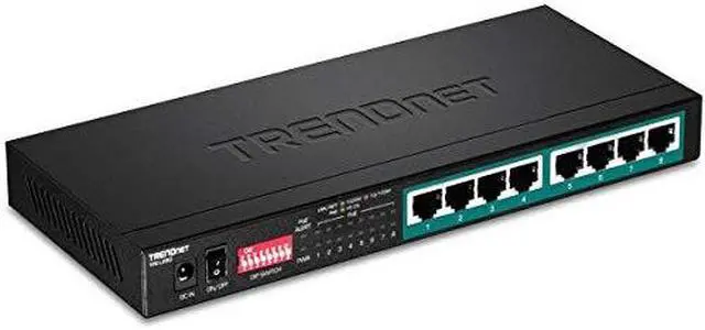 Alt view image 5 of 20 - TRENDnet 8-Port Gigabit Long Range Poe+ Switch, TPE-LG80,65W Poe Budget, Ethernet/Network Switch, Long-Range Poe+ Extends Range Up to 200M (656 ft.), 16 Gbps Switching Capacity, Lifetime Protection