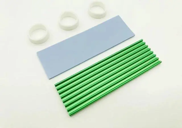 Alt view image 5 of 6 - 5PCS M.2 Heatsink SSD Aluminum alloy Dissipation Radiator Cooling Heat Sink Thermal Pads for M.2 NGFF 2280 PCI E NVME SSD Green