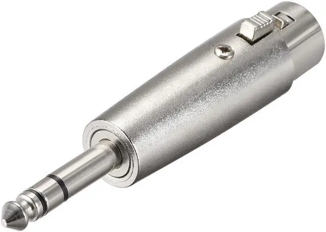 Alt view image 3 of 4 - XLR Female to 1/4" Male TRS Adapter,Gender Changer - XLR-F to 6.35mm Stereo Coupler Adapters,Stereo Plug In Balanced Audio Connector,Mic Plug 2pcs