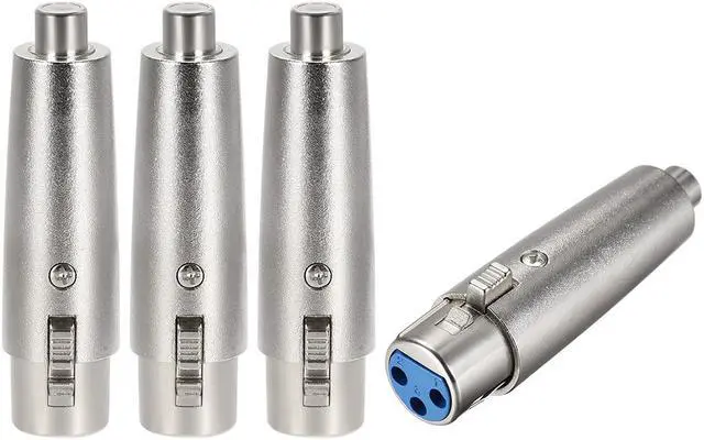 Main image of XLR Female to RCA Female Adapter,Gender Changer - 3 Pin XLR-F to RCA-F Converter,Microphones Plug-In Audio Adapter Connector,Mic Female Plug,4pcs