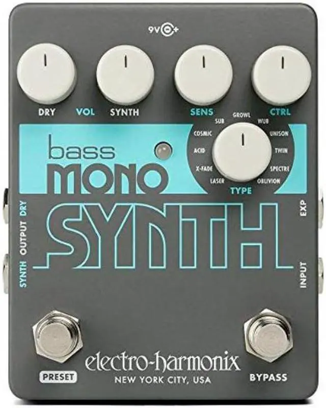 Alt view image 3 of 20 - Electro-Harmonix Bass Mono Synth Bass Synthesizer Pedal