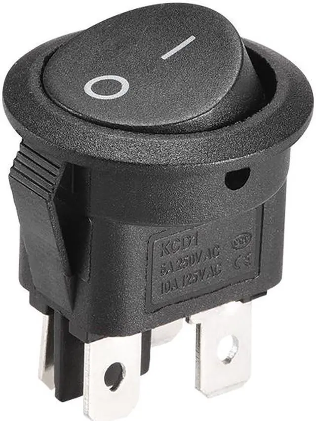 Main image of Boat Rocker Switch Round Toggle Switch for Boat Car Marine 4pins ON/OFF AC250V/6A 125V/10A 1pcs