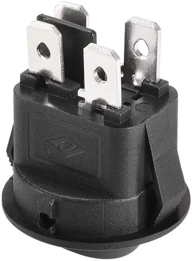 Alt view image 4 of 4 - Boat Rocker Switch Round Toggle Switch for Boat Car Marine 4pins ON/OFF AC250V/6A 125V/10A 1pcs
