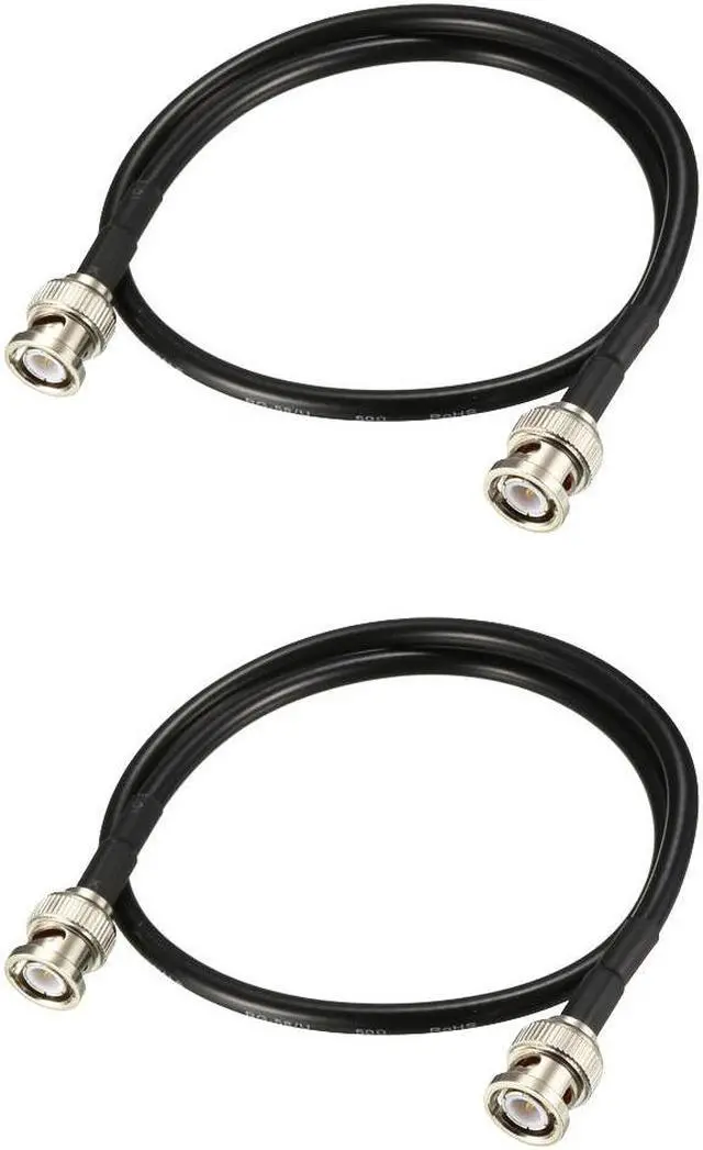 Main image of RG58 Coaxial Cable with BNC Male to BNC Male Connectors 50 Ohm 20 Inch 2pcs
