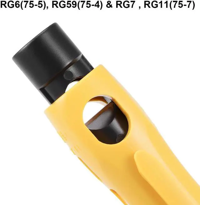 Alt view image 4 of 5 - RG6 RG11 Coaxial Cable Stripper, Double Ended Coax Stripping Wire Cutter for RG7/11 and RG59/6 or RG6 2pcs