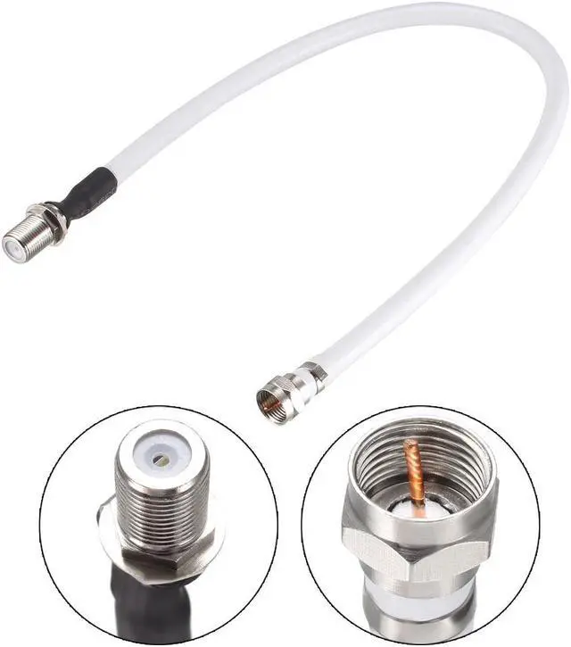 Alt view image 2 of 4 - F Type Male to F Type Female RG6 Coaxial Cable 0.3Meter/1Ft 2pcs